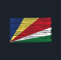 pennello bandiera seychelles vettore