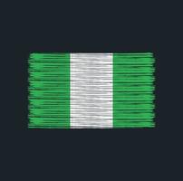 pennello bandiera nigeria. bandiera nazionale vettore