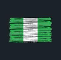 pennello bandiera nigeria vettore