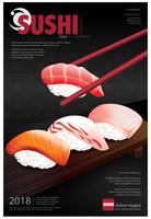 Manifesto dell&#39;illustrazione di vettore del ristorante di sushi