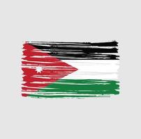 pennellate bandiera giordania. bandiera nazionale vettore