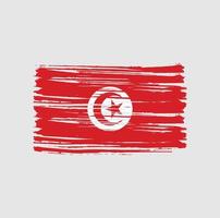 pennellate bandiera tunisia. bandiera nazionale vettore