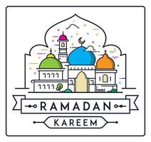 cartolina d'auguri di Ramadan Kareem vettore