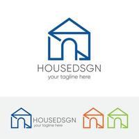 design moderno del logo della casa vettore