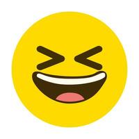 icona emoticon emoticon emoji faccia gialla vettore