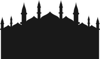 vettore dell'illustrazione della siluetta della moschea
