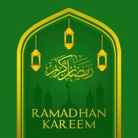 illustrazione vettoriale di ramadhan kareem. adatto per poster, banner, sfondo, campagna e biglietto di auguri.