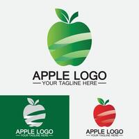 logo della mela. frutta cibo sano design.apple logo design ispirazione modello vettoriale