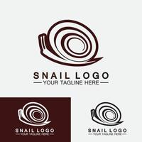 lumaca logo creativo design moderno ispirazione vettore