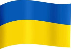 simbolo dell'icona di vettore della repubblica ucraina. illustrazione del concetto di pace e guerra. nazionalità ufficiale ucraina o etichetta bandiera. colore giallo e blu per la bandiera dell'ucraina.