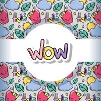 Wow pattern di sfondo vettore