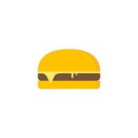 delizioso fastfood hamburger design piatto hamburger illustrazione vettoriale design illustrazione.