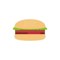 delizioso fastfood hamburger design piatto hamburger illustrazione vettoriale design illustrazione.