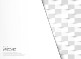 La carta grigia e bianca astratta ha tagliato il fondo geometrico di progettazione di vettore del modello. illustrazione vettoriale eps10