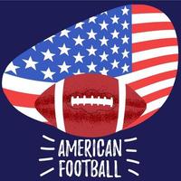 poster di football americano. pallone da rugby vettore