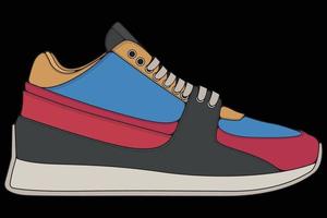 scarpe da ginnastica vettoriali per l'allenamento, illustrazione vettoriale di scarpe da corsa. scarpe sportive colore pieno.