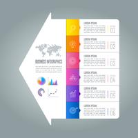 concetto di business design infografica con 6 opzioni. vettore