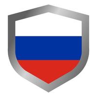 scudo bandiera russa vettore