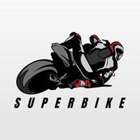 vettore di illustrazione del logo dell'icona del design superbike