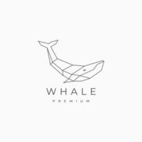 modello di progettazione dell'icona del logo della balena vettore