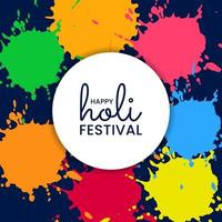 felice festival di colori indù indiano holi con mandala vettore