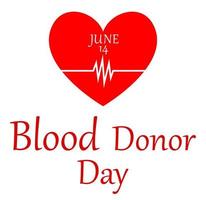 giornata mondiale del donatore di sangue-14 giugno.vettore vettore