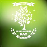 giornata mondiale dell'ambiente con alberi di tipografia a forma vettore