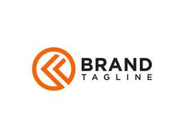 lettera iniziale k logo. forma quadrata arancione isolata su sfondo bianco. utilizzabile per loghi aziendali e di branding. elemento del modello di progettazione logo vettoriale piatto.