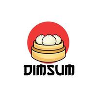 logo dimsum su sfondo bianco vettore