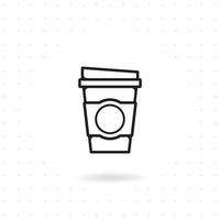 icona tazza di caffè usa e getta vettore