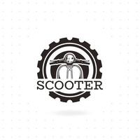 disegno di marchio di vettore di scooter