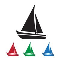 Icona della barca a vela vettore