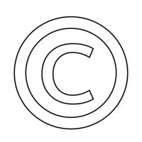 icona simbolo di copyright vettore