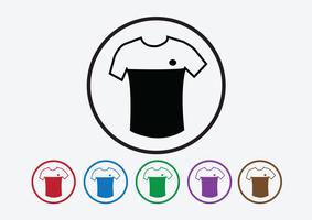 Camicia di abbigliamento e icone di abbigliamento icona t-shirt vettore