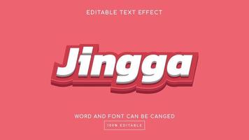 jingga 3d modello di effetto testo modificabile