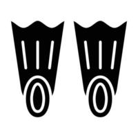 icona del glifo con pinne vettore