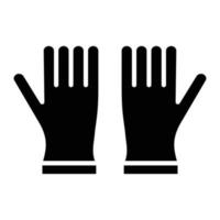 icona del glifo con guanti vettore