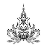 modello di doodle indiano per tatuaggio all'henné mehendi indiano, vettore