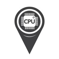 Icona della CPU del puntatore della mappa vettore