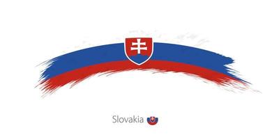 bandiera della slovacchia in pennellata arrotondata del grunge. vettore