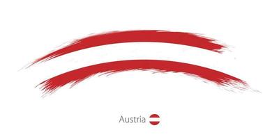 bandiera dell'austria in pennellata arrotondata del grunge. vettore