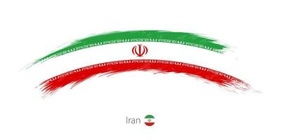 bandiera dell'iran in pennellata arrotondata del grunge. vettore