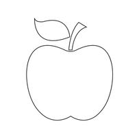 segno di simbolo dell&#39;icona della mela vettore
