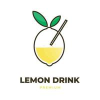logo della bevanda a base di frutta al limone vettore