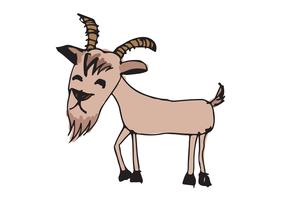 illustrazione di cartone animato di capra vettore