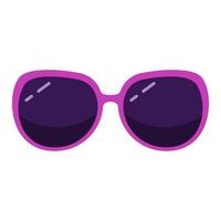 occhiali da sole con montatura rosa con modello di occhiali scuri. eleganti lenti viola con protezione design alla moda cool eye ottico e forme vettoriali creative