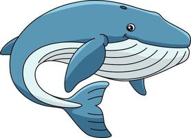 illustrazione clipart colorata del fumetto della balena blu