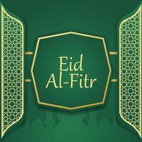 banner vettoriale per i saluti dei social media per eid al-fitr, vacanze musulmane