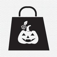 Icona della borsa di Halloween vettore