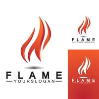 modello di vettore di progettazione di logo di fiamma di fuoco